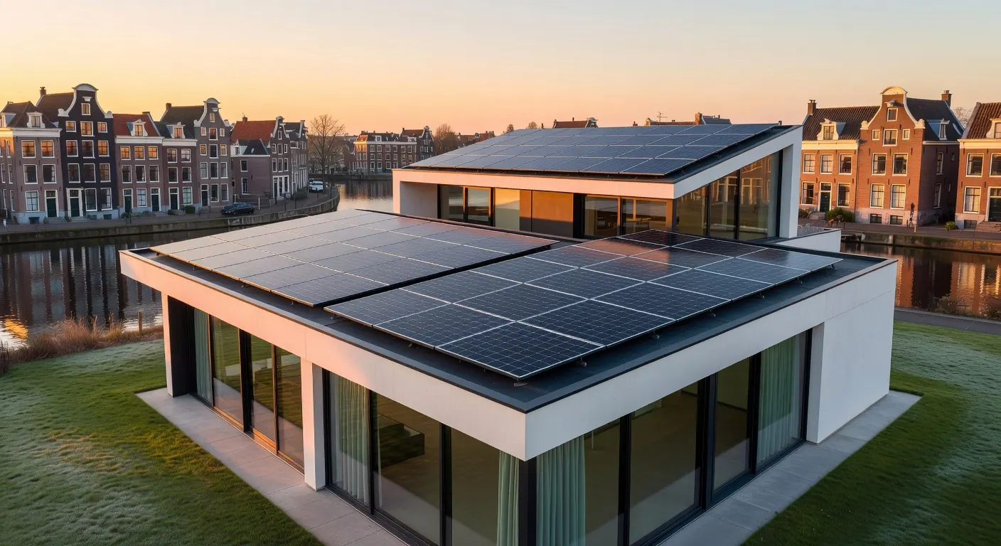 Zonnepanelen op een Nederlands dak in 2026