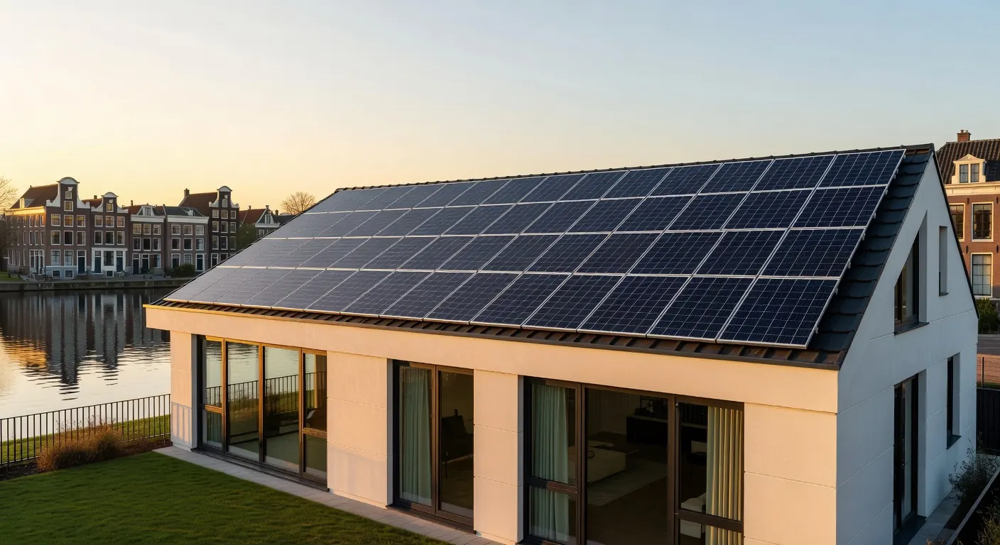 Zonnepanelen op een Nederlands dak in 2026