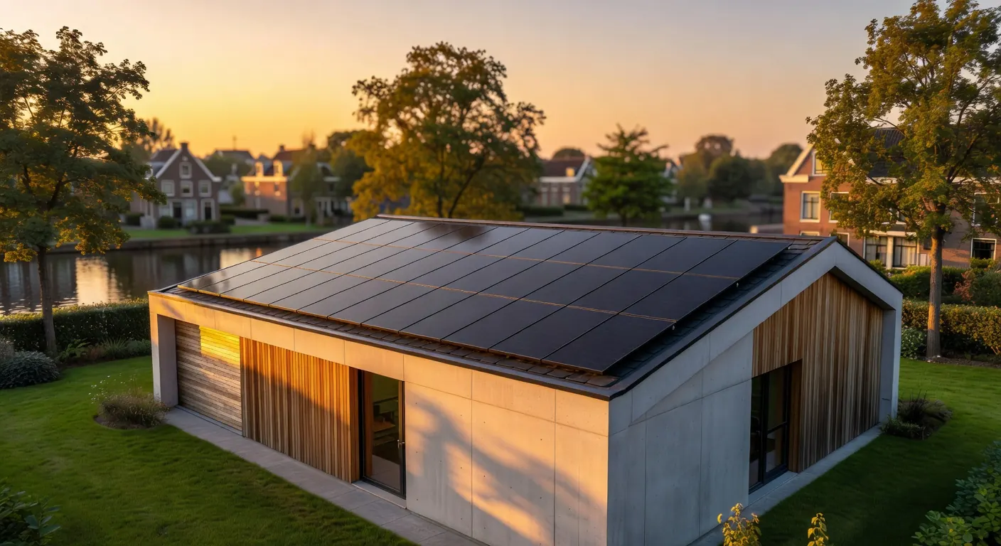Zonnepanelen op een Nederlands dak in 2026