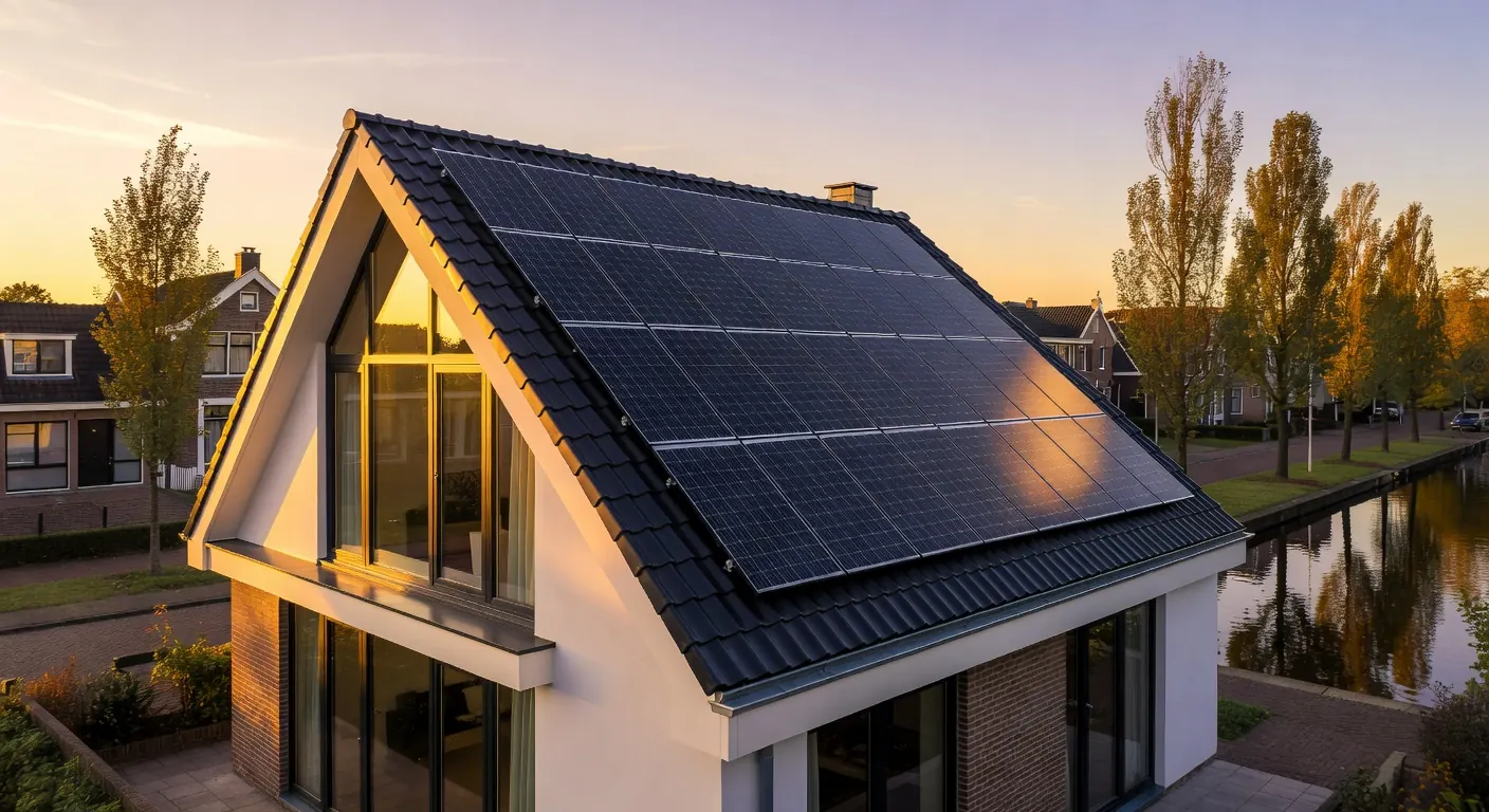Moderne zonnepanelen installatie in Nederland 2026