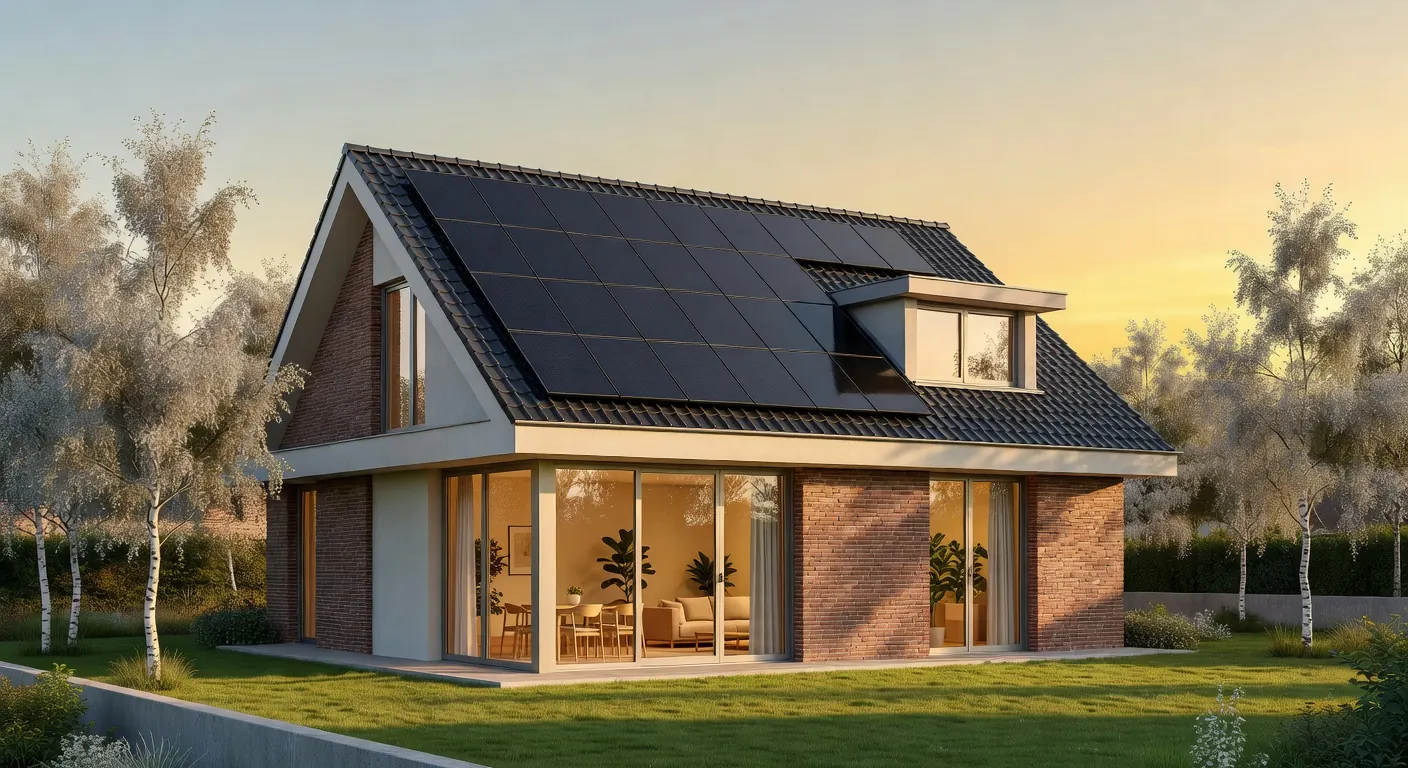Zonnepanelen op een Nederlands dak in 2026