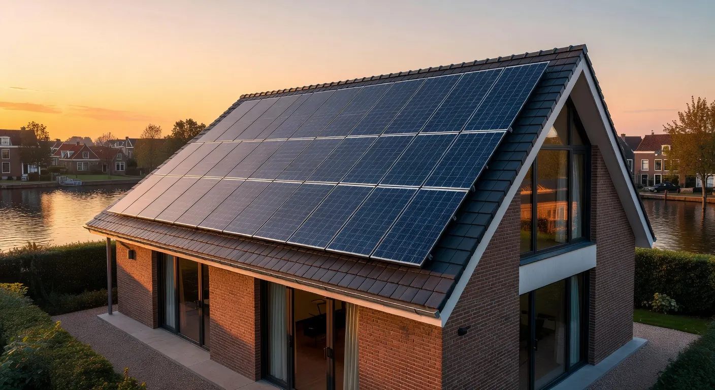 Illustratie van zonnepanelen werking en installatie