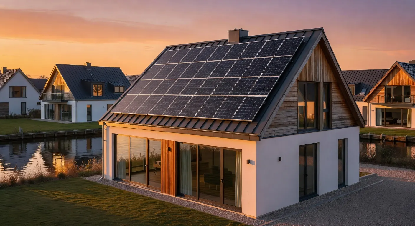 Illustratie van zonnepanelen werking en installatie