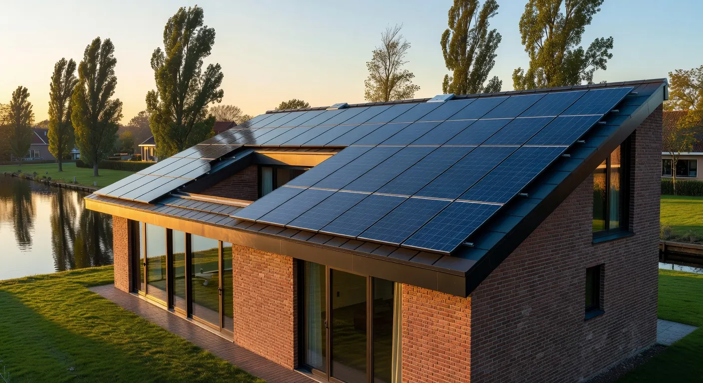 Zonnepanelen op dak tijdens professionele installatie