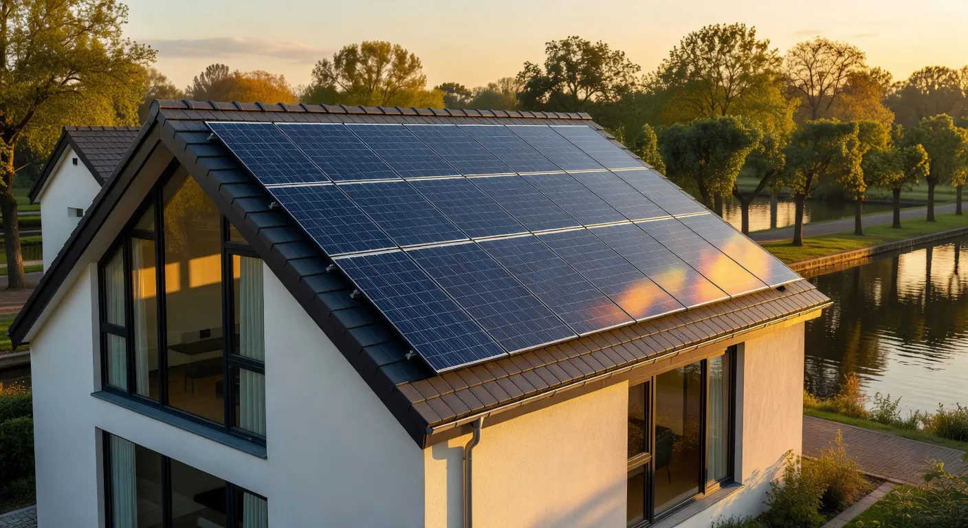 Zonnepanelen op dak met installatie uitleg